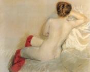 朱塞佩 德 尼蒂斯 : Nudo con le Calze Rosse